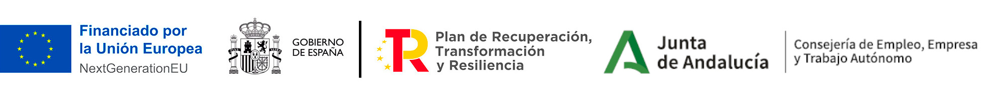 logotipos Next generation, Gobierno España, Plan Recuperación, Junta de Andalucía